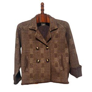 Cyrus Kingston Sweater Knit Button Blazer Size Large